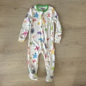 Copper Pearl Sesame Street Infant Onesie Footed Pajamas 6-12m EUC